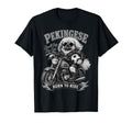 Pekingese Motorbike Love Footbal T-Shirt - Fun Novelty Design for Adults
