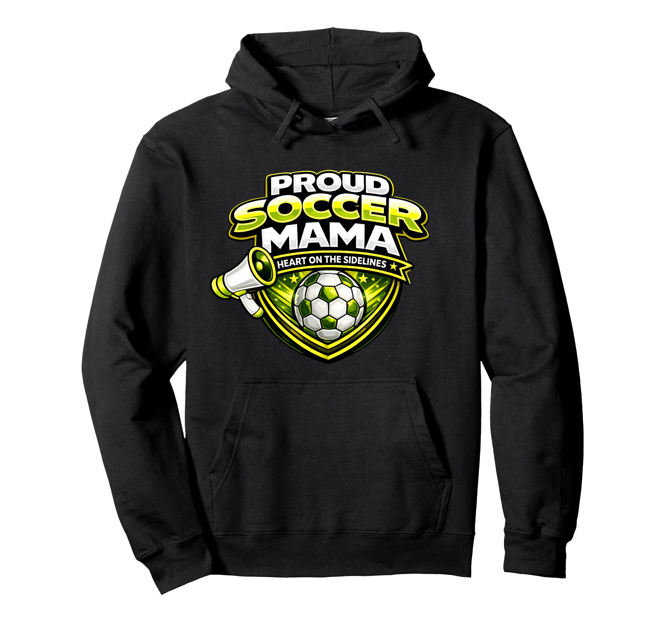 Proud Soccer Mama Funny Sideline Support Hoodie - Unique Graphic Men Women