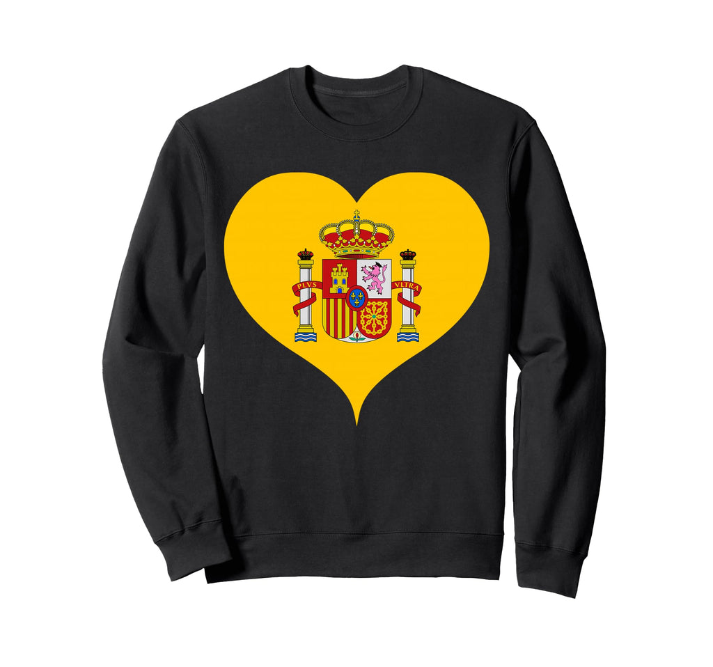 Spain National Flag Love Spain Sweatshirt - Novelty Apparel Men Women