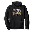 Soccer Mom Leopard Funny Soccer Mom Hoodie - Unique Graphic Men Women