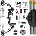 Youth Compound Bow Set 15-45 Lbs for Teens and Beginner, Package with Archery Hunting Equipment, Max Speed 260fps, Adjustable, Right Hand