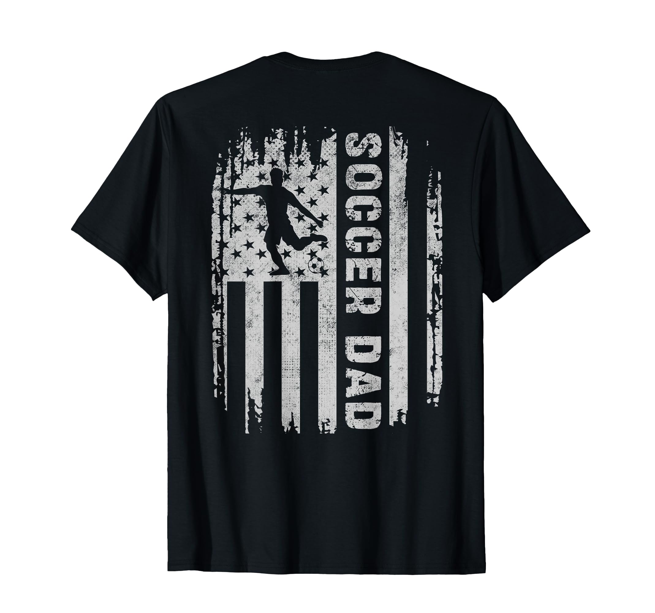 Soccer Dad American Flag Usa Back T-Shirt - Custom Art Print Men Women