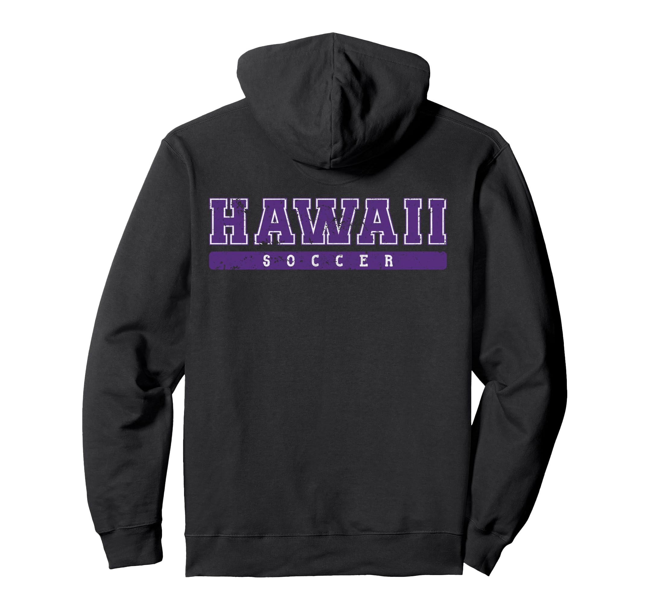 Hawaii Soccer Purple Text Hoodie - Fun Novelty Design for Adults
