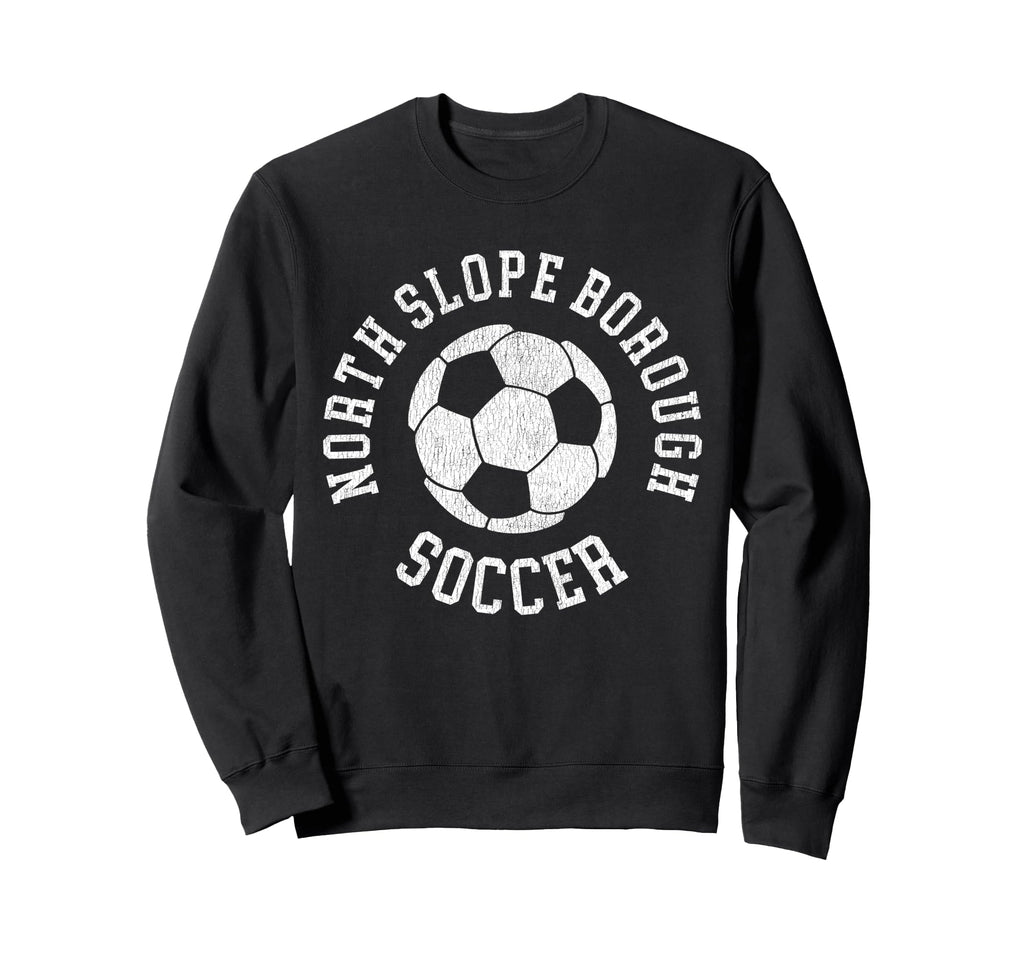 North Slope Borough Soccer Distressed Sweatshirt - Custom Art Print Unisex