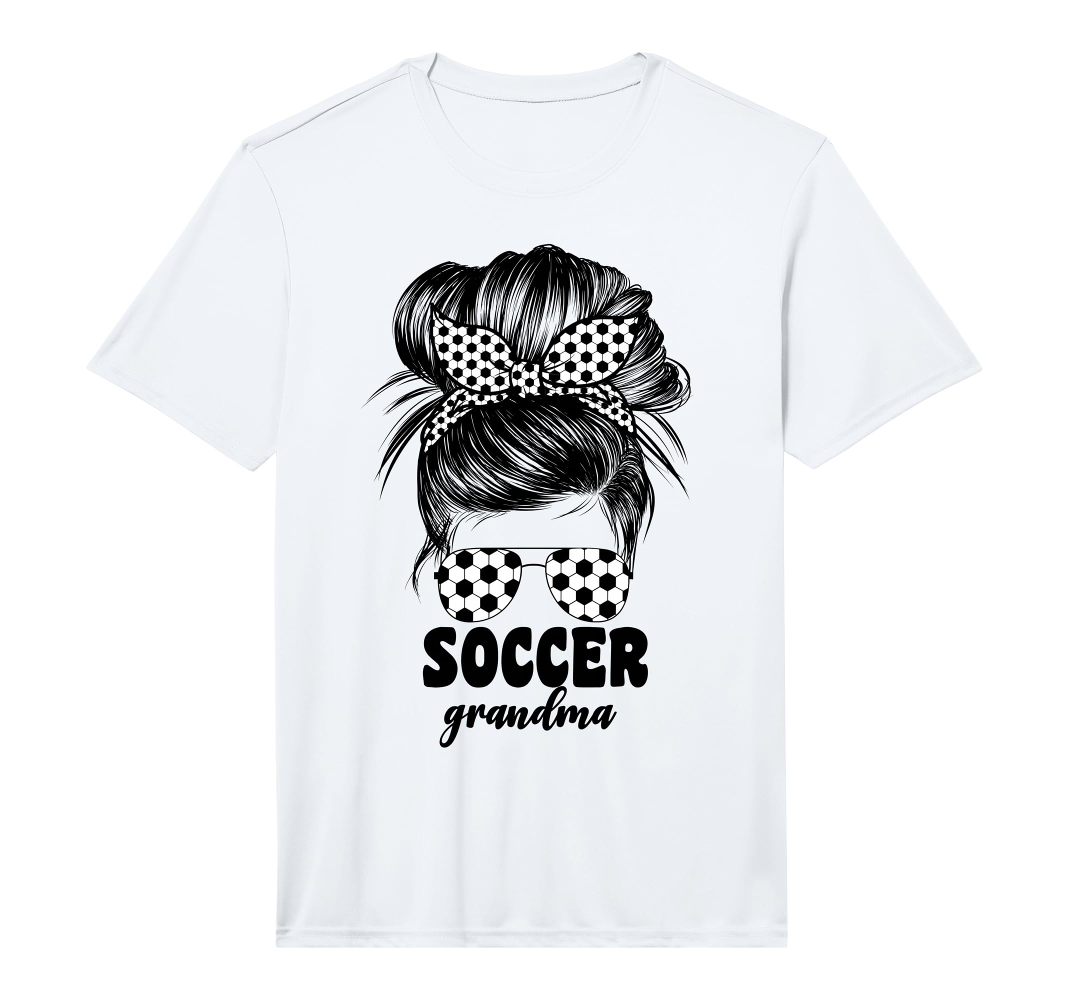 Mens Soccer Grandma Grandmom Messy T-Shirt - Aesthetic Graphic Men Women