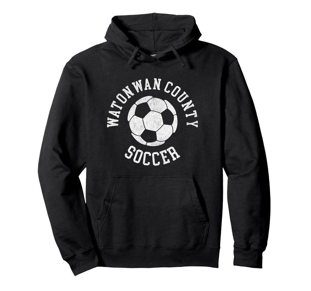 Watonwan County Soccer Distressed 90S Hoodie - Graphic Print for Adults