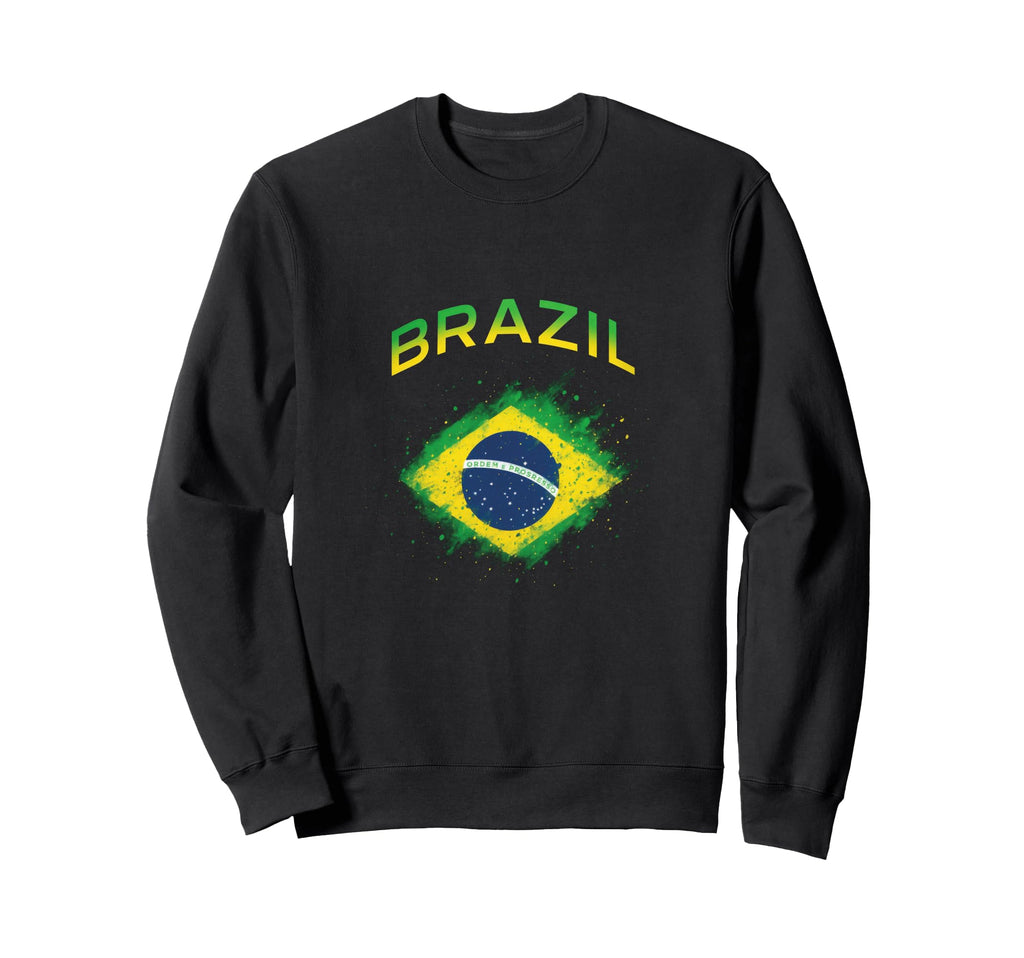 Brazil Flag Soccer Sweatshirt - Streetwear Style Men Women