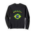 Brazil Flag Soccer Sweatshirt - Streetwear Style Men Women