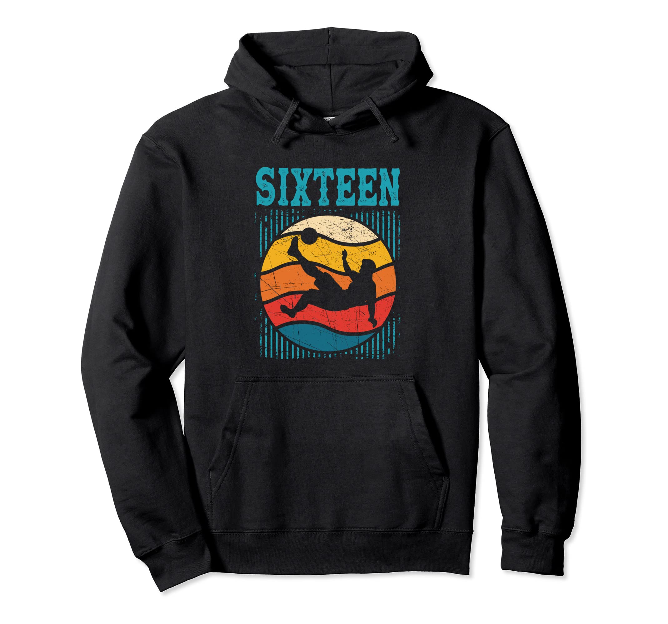 16Th Birthday Soccer 16 Years Old Hoodie - Aesthetic Graphic Unisex