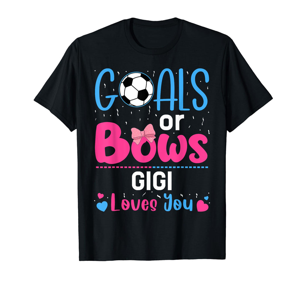 Goals Or Bows Gigi Gender Reveal Lover T-Shirt - Unique Graphic for Adults