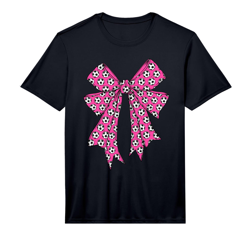 Soccer Ball Coquette Bow Soccer Mom T-Shirt - Streetwear Style for Adults