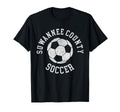 Suwannee County Soccer Distressed 90S T-Shirt - Novelty Apparel Unisex