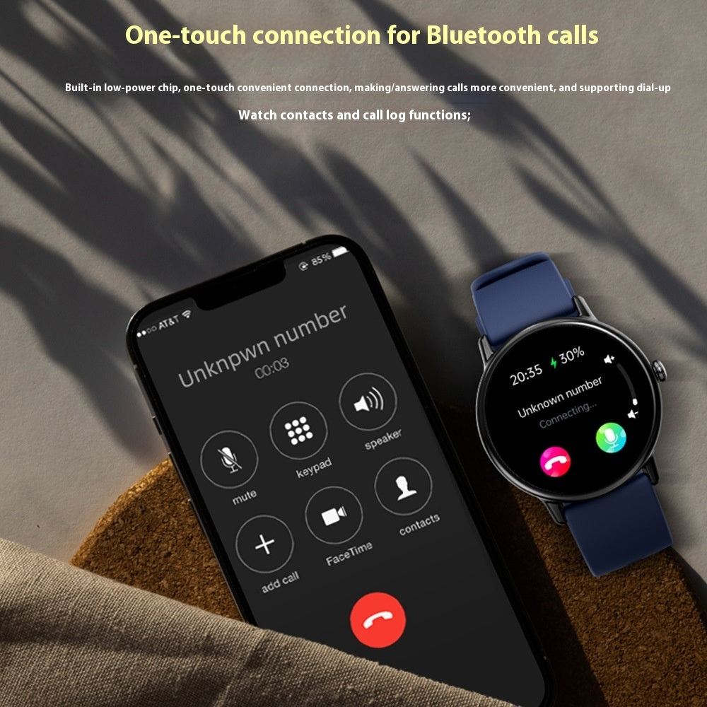 Smart Blood Glucose Heart Rate Blood Oxygen Monitoring Bluetooth Calling Sports Watch