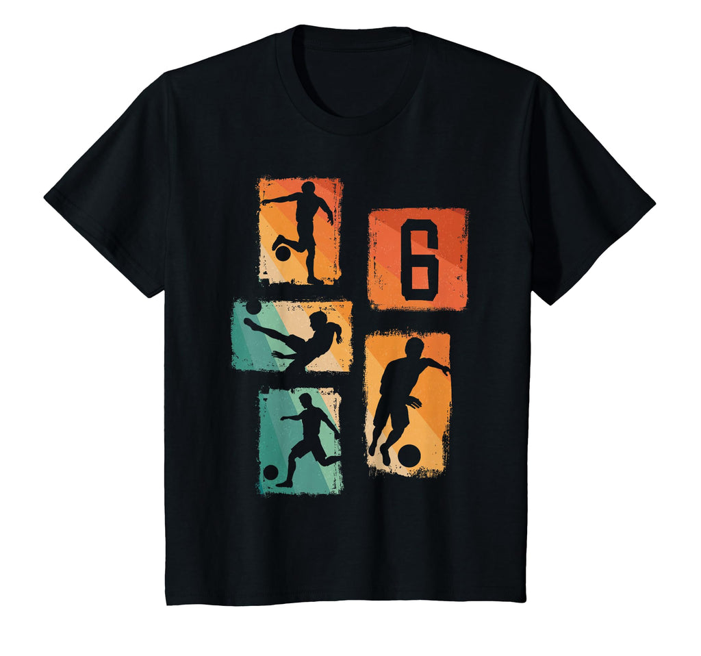 6Th Birthday Soccer Player Football 6 T-Shirt - Graphic Print for Adults