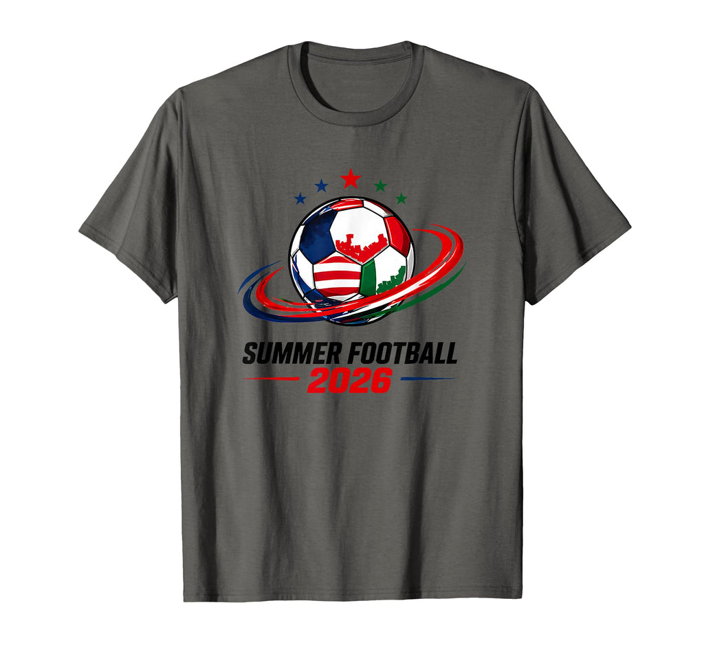 Summer Football 2026 Competitive Soccer T-Shirt - Aesthetic Graphic Unisex