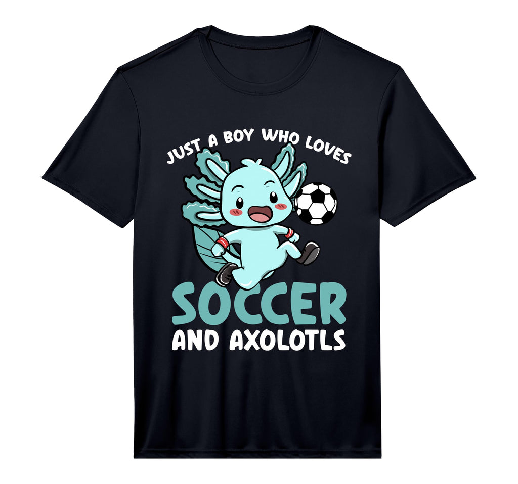 Just Who Loves Axolotls And Soccer T-Shirt - Streetwear Style Men Women