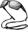 STORYCOAST Polarized Sports Sunglasses for Men Women Unbreakable Frame Cycling Fishing Driving