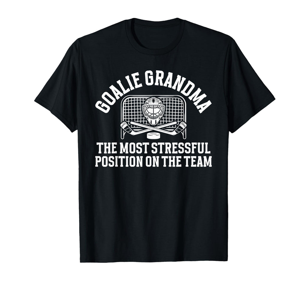 Funny Hockey Goalie Grandma Hockey T-Shirt - Unique Graphic Men Women