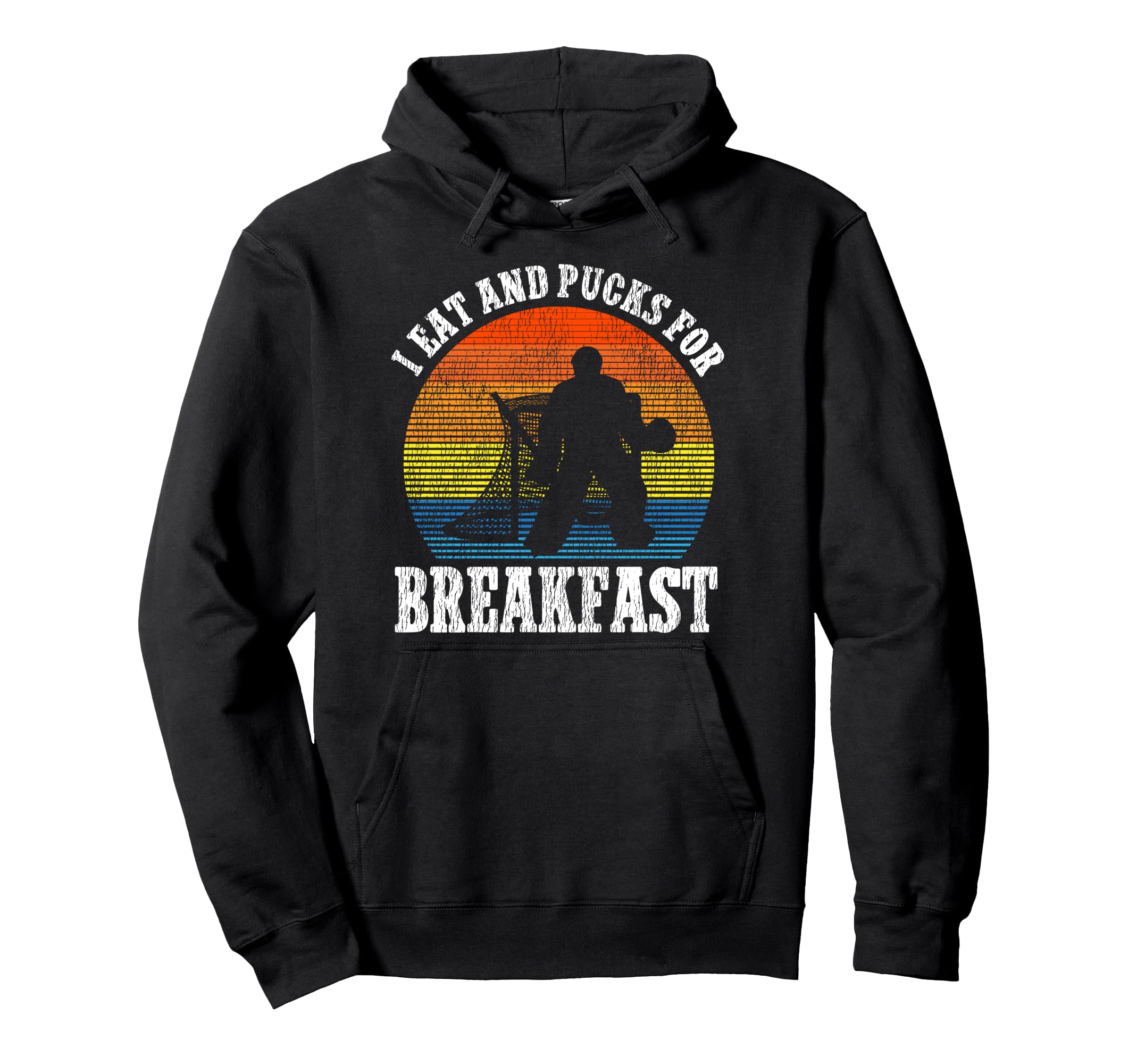 Ice Hockey Goalie Goalkeeper I Eat Ice Hoodie - Unique Graphic for Adults