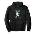 Who Loves Soccer Funny Sport Hoodie - Casual Everyday Wear for Adults