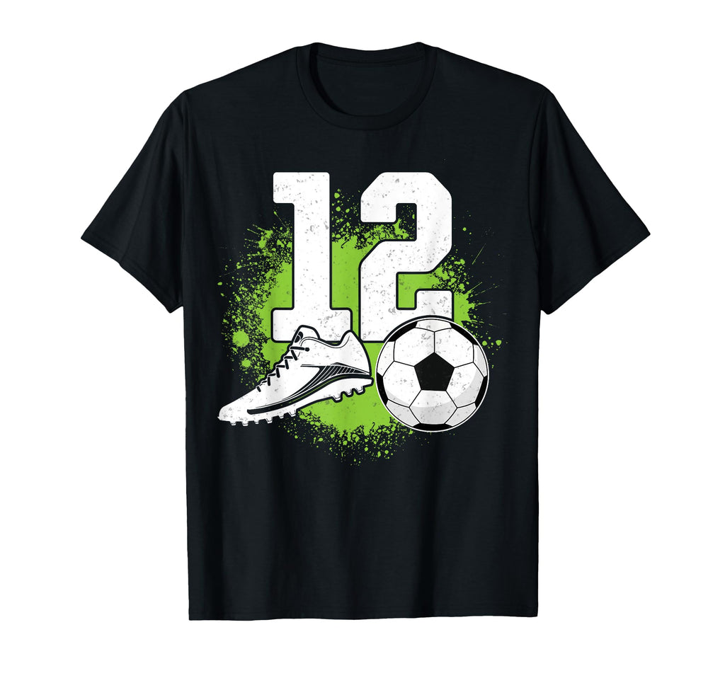 12Th Birthday Soccer Lover Sports 12 T-Shirt - Fun Novelty Design Unisex
