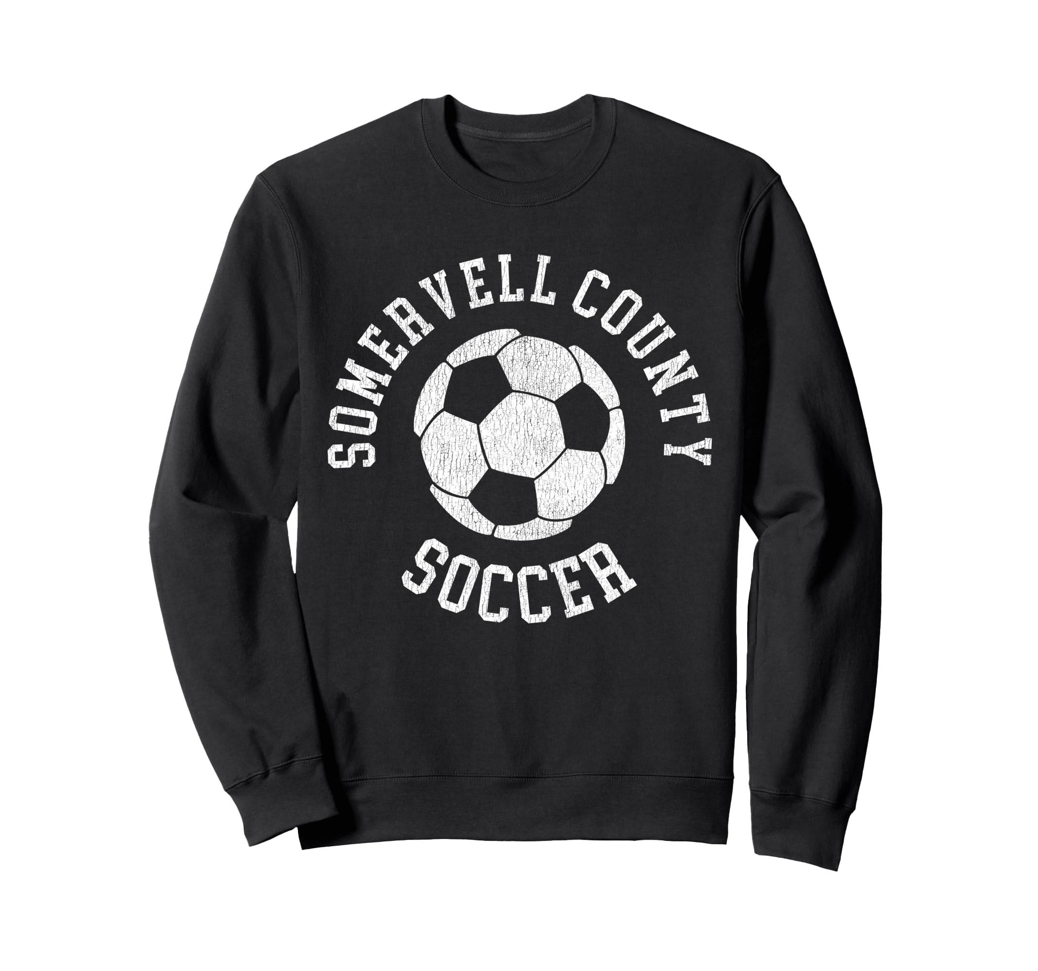 Somervell County Soccer Distressed 90S Sweatshirt - Novelty Apparel Unisex