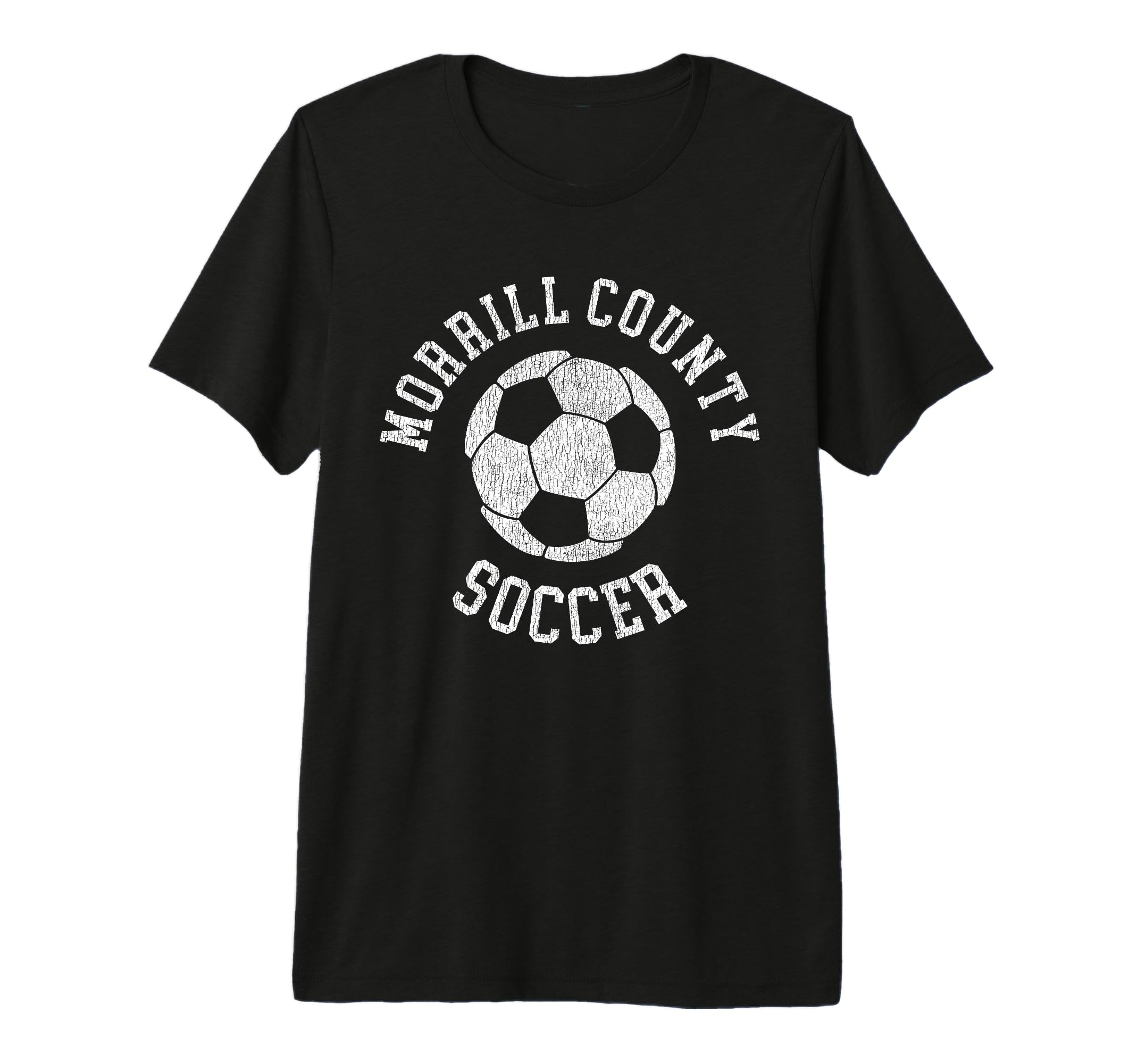 Morrill County Soccer Distressed 90S T-Shirt - Minimalist Print Men Women