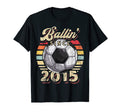 Ballin Since 2015 7Th Soccer Birthday T-Shirt - Minimalist Print Men Women