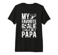 Mens My Favorite Soccer Goalie Papa T-Shirt - Aesthetic Graphic for Adults