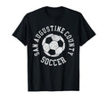 San Augustine County Soccer Distressed 90S T-Shirt - Unique Graphic Unisex