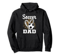 Soccer Dad Leopard Heart Matching Hoodie - Minimalist Print Men Women