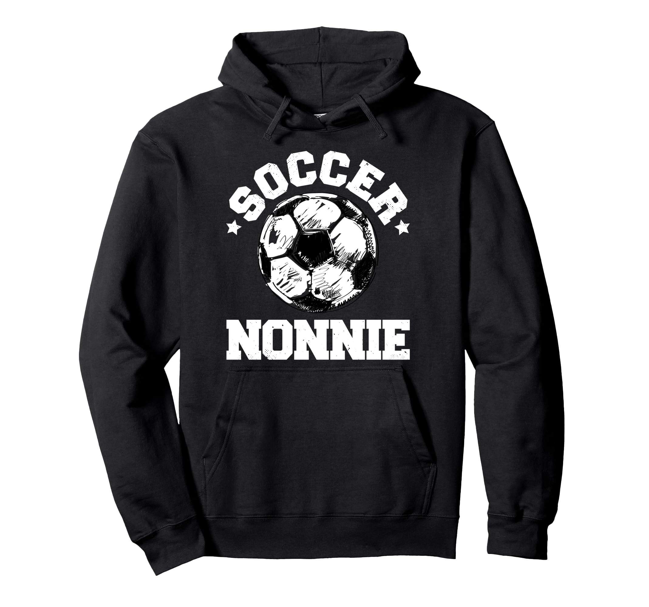 Soccer Nonnie Soccer Ball Distressed Hoodie - Novelty Apparel Men Women
