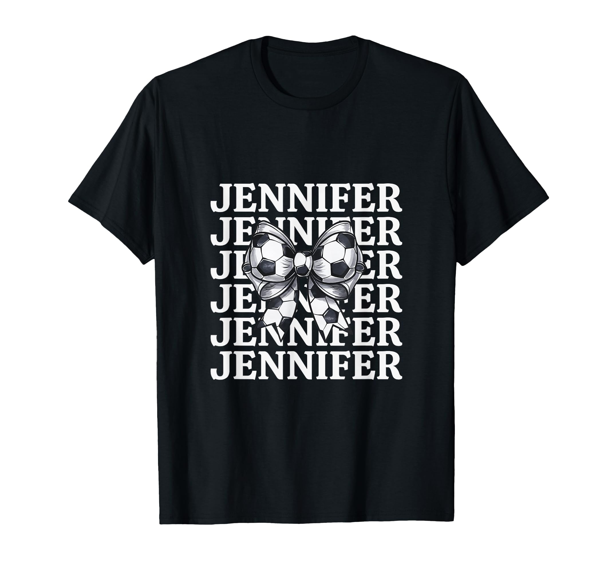 Jennifer Personalized Coquette Soccer T-Shirt - Streetwear Style Men Women