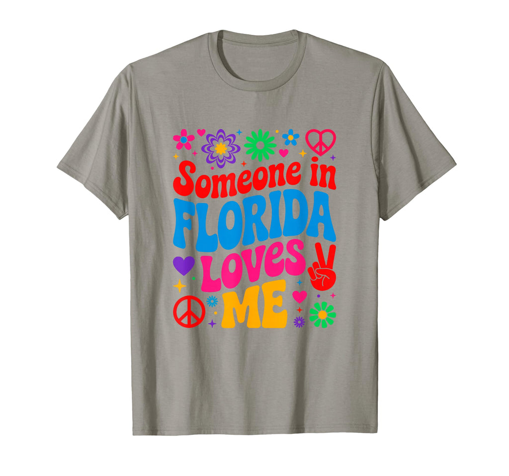 Someone Florida Loves Me Boho Floral T-Shirt - Unique Graphic Men Women
