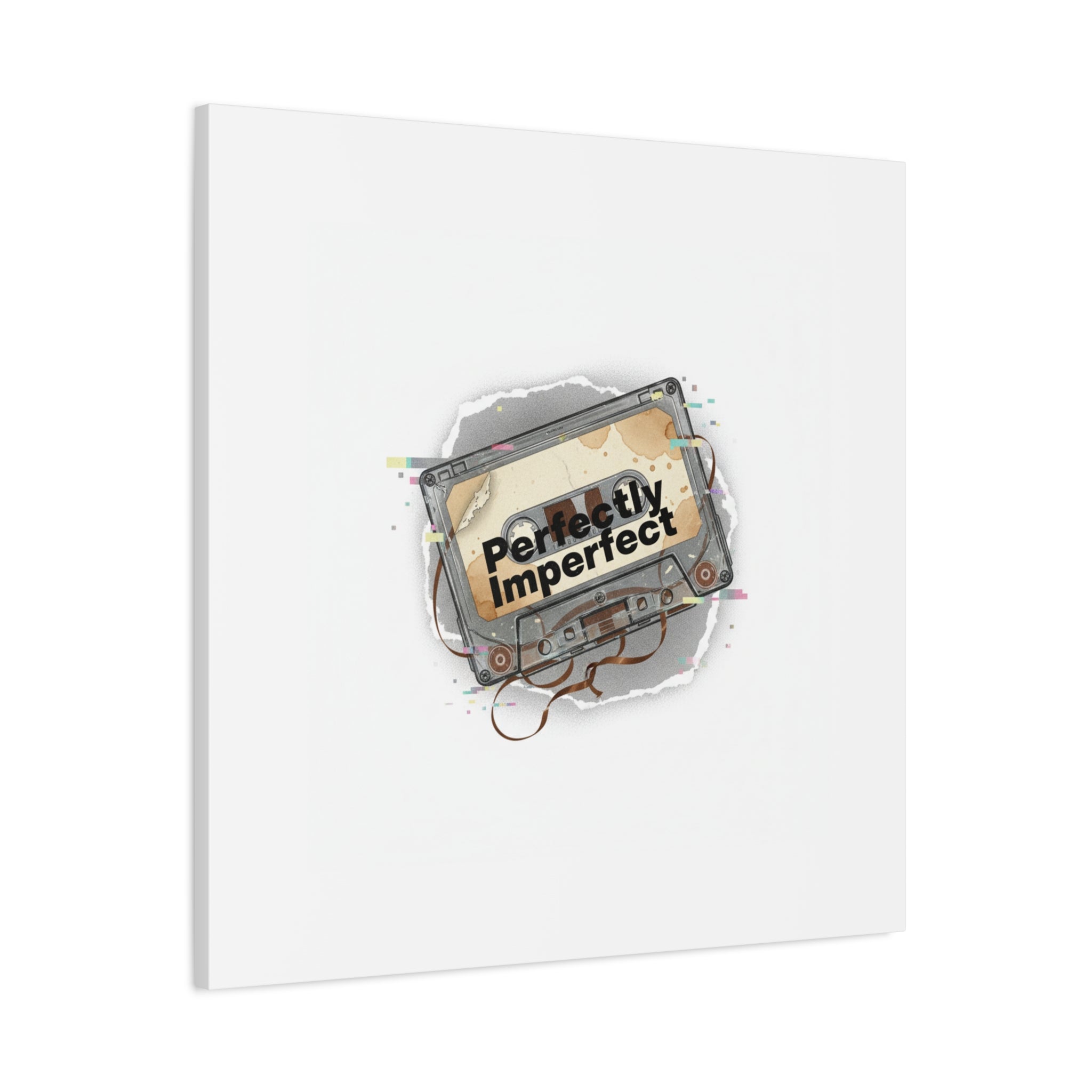 Perfectly Imperfect Cassette, Canvas Print | Analog Error, glitch art static