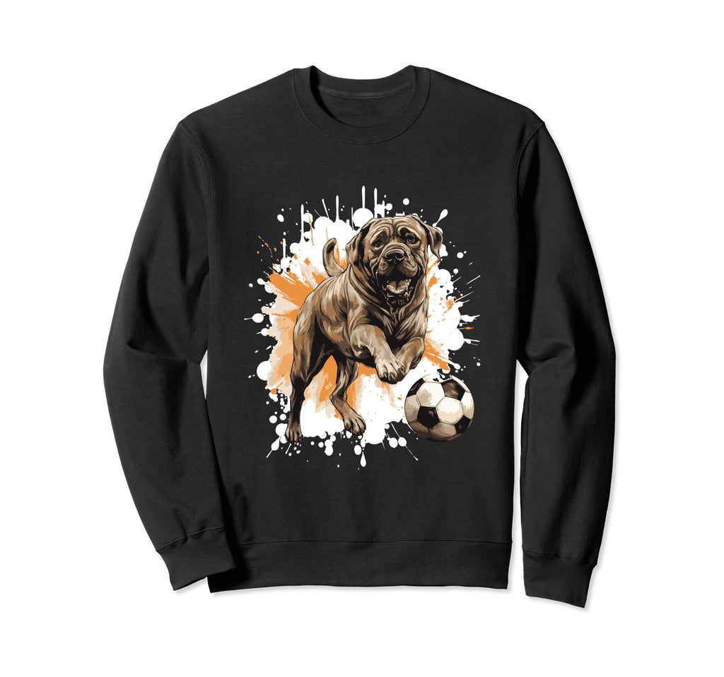 Mastiff Dog Playing Soccer Funny Sweatshirt - Aesthetic Graphic Men Women