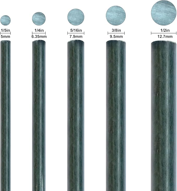 Garden Stakes 3Ft 50 Pack, 1/4-Inch Dia Ecofriendly Plant Stakes/Tomato Stakes/Green