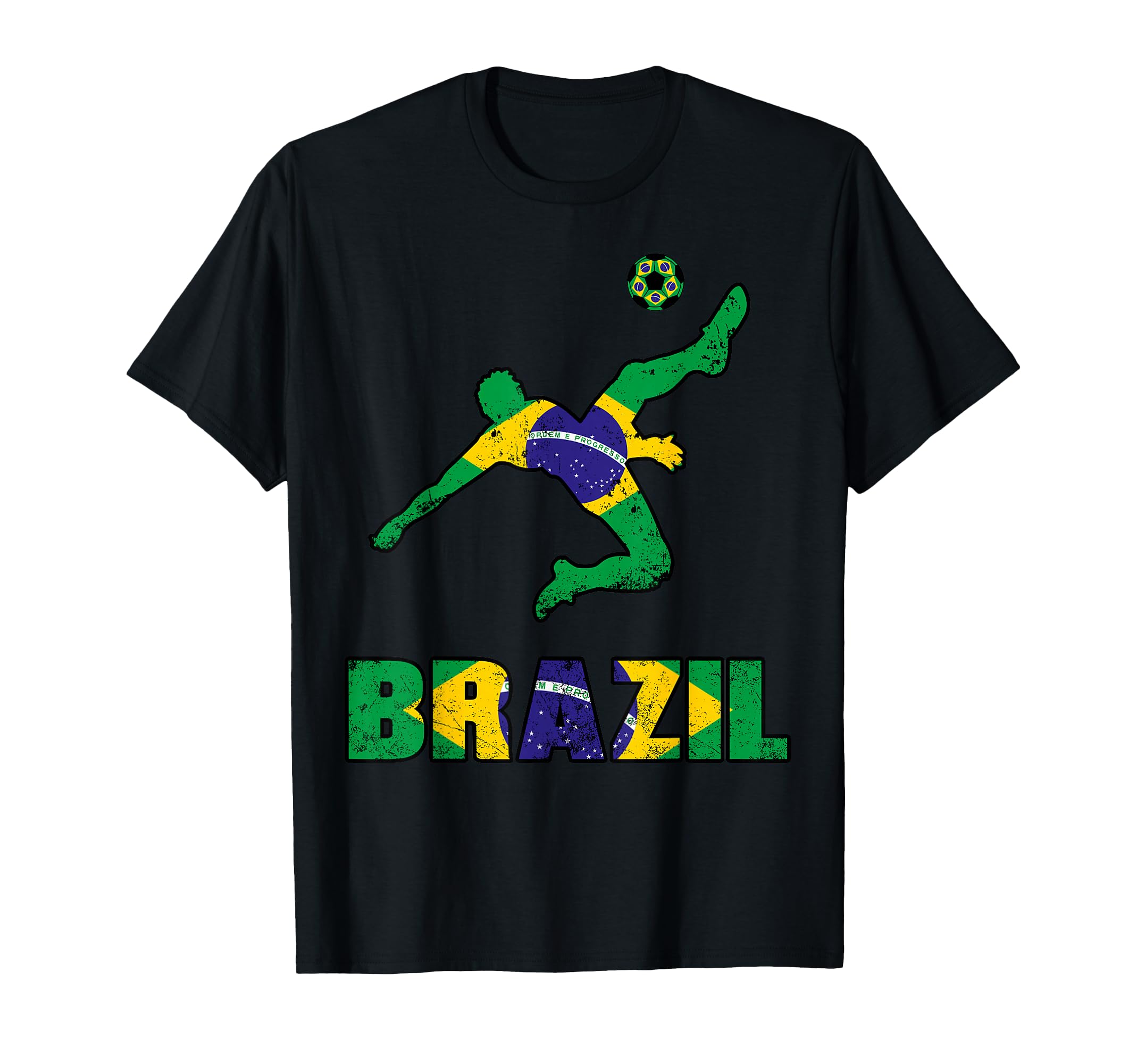 Brazil Football Game Player Soccer Fan T-Shirt - Unique Graphic Men Women