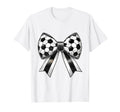 Coquette Soccer Bow Aesthetic T-Shirt - Fun Novelty Design Men Women