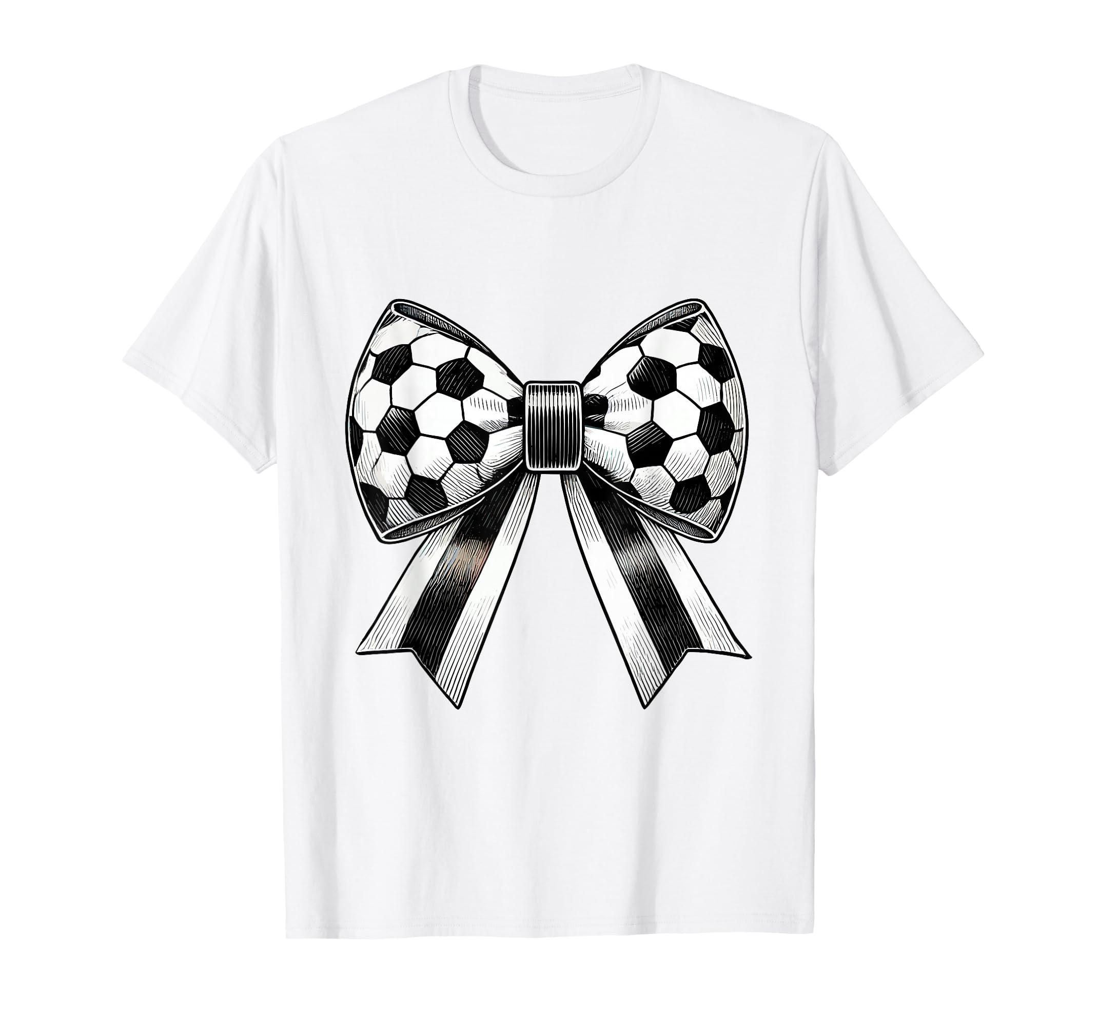 Coquette Soccer Bow Aesthetic Soccer T-Shirt - Fun Novelty Design Unisex