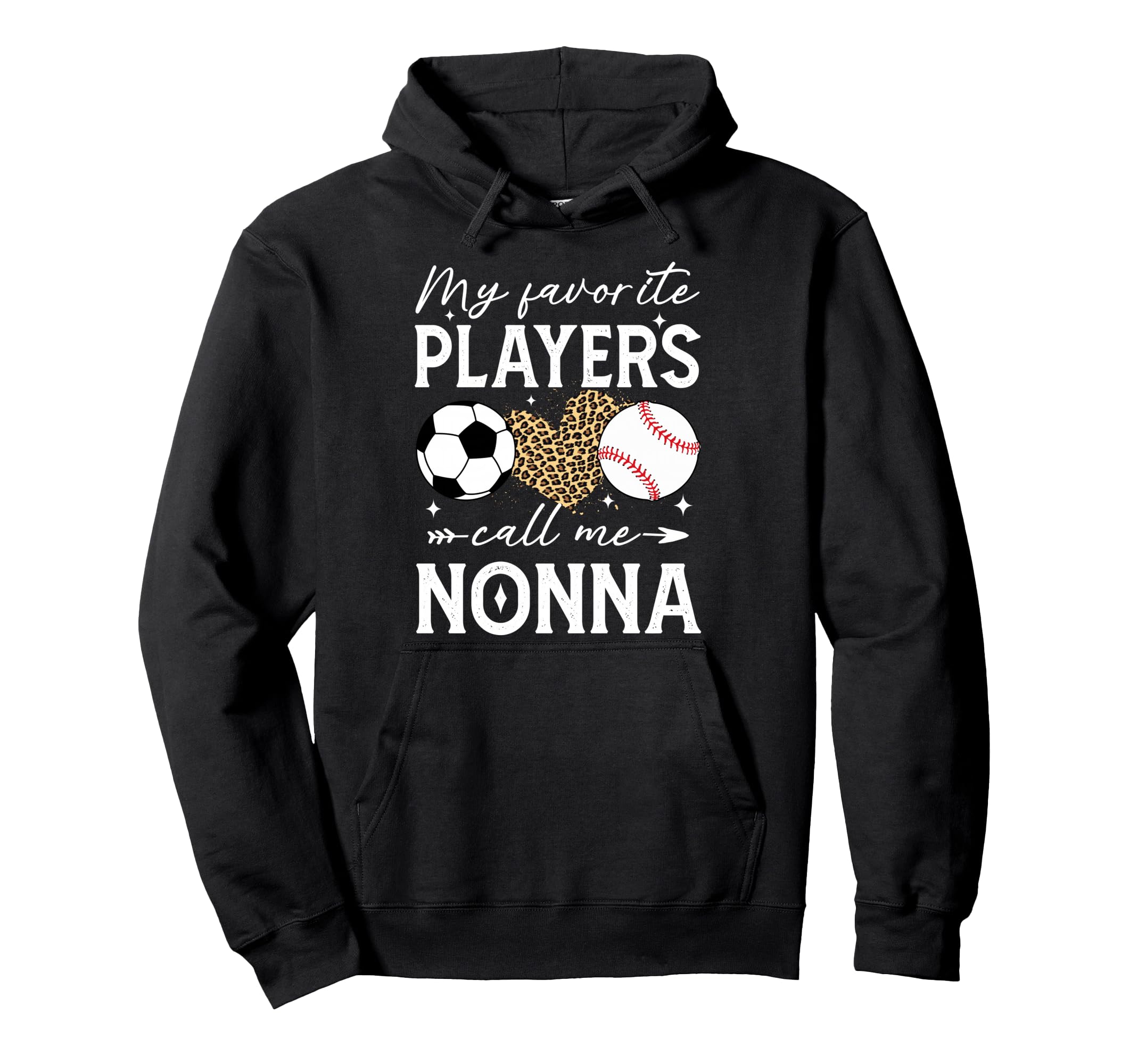 My Favorite Players Call Me Nonna Soccer Hoodie - Graphic Print Men Women