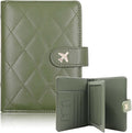 Melsbrinna Rfid Passport Holder for Travel women/Men, Cute Passport Wallet Rfid Blocking Card Slots, Rfid Passport Cover/CaseTravel Wallet, Passport Book Holder (1, LG GREEN)