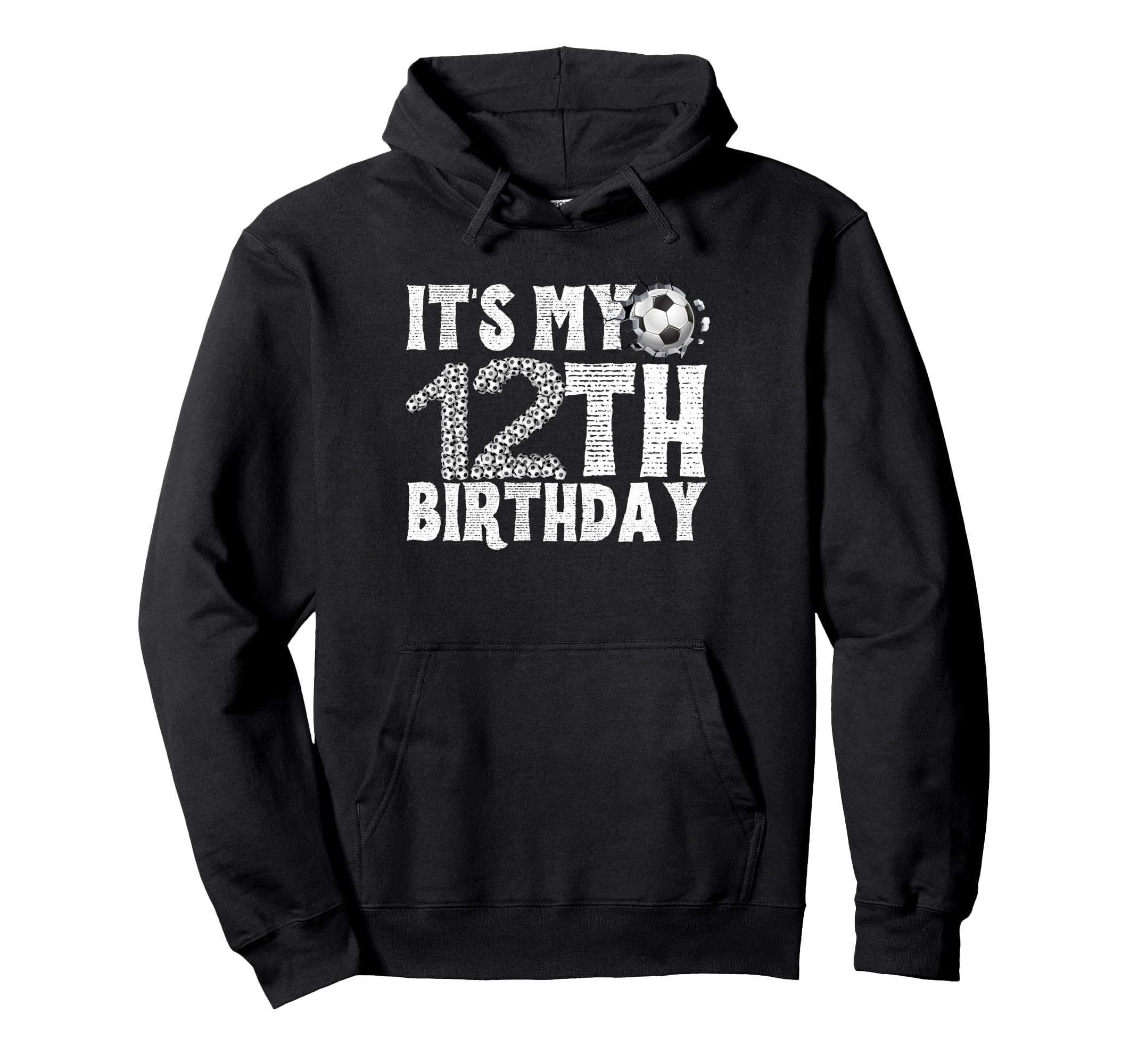 Its My 12Th Birthday Soccer Player Hoodie - Novelty Apparel for Adults