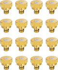 Aopin G 3/16 Brass Misting Nozzles 0.2mm / 0.008" Orifice Atomizing Mister Sprayer Nozzle Suitable For Outdoor Cooling,Garden Irrigation,Fountain, Crop Nutrient Injection, Greenhouse 16 Pcs