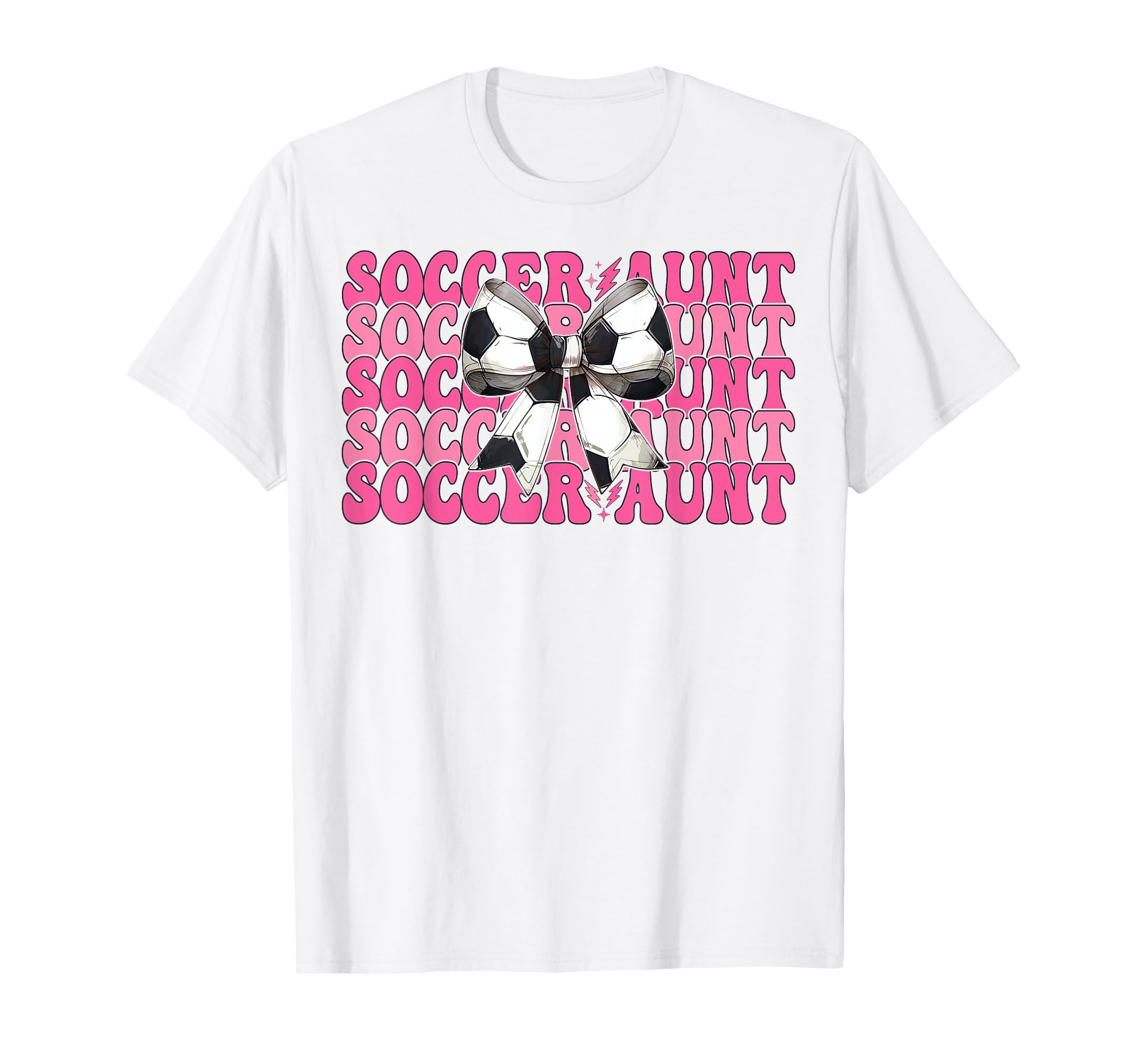 Womens Coquette Bow Ribbon Soccer T-Shirt - Fun Novelty Design Men Women