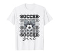 Groovy Soccer Coquette Bow Soccer T-Shirt - Fun Novelty Design Unisex