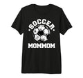 Soccer Mommom Soccer Ball Distressed Funny T-Shirt - Unique Graphic Unisex