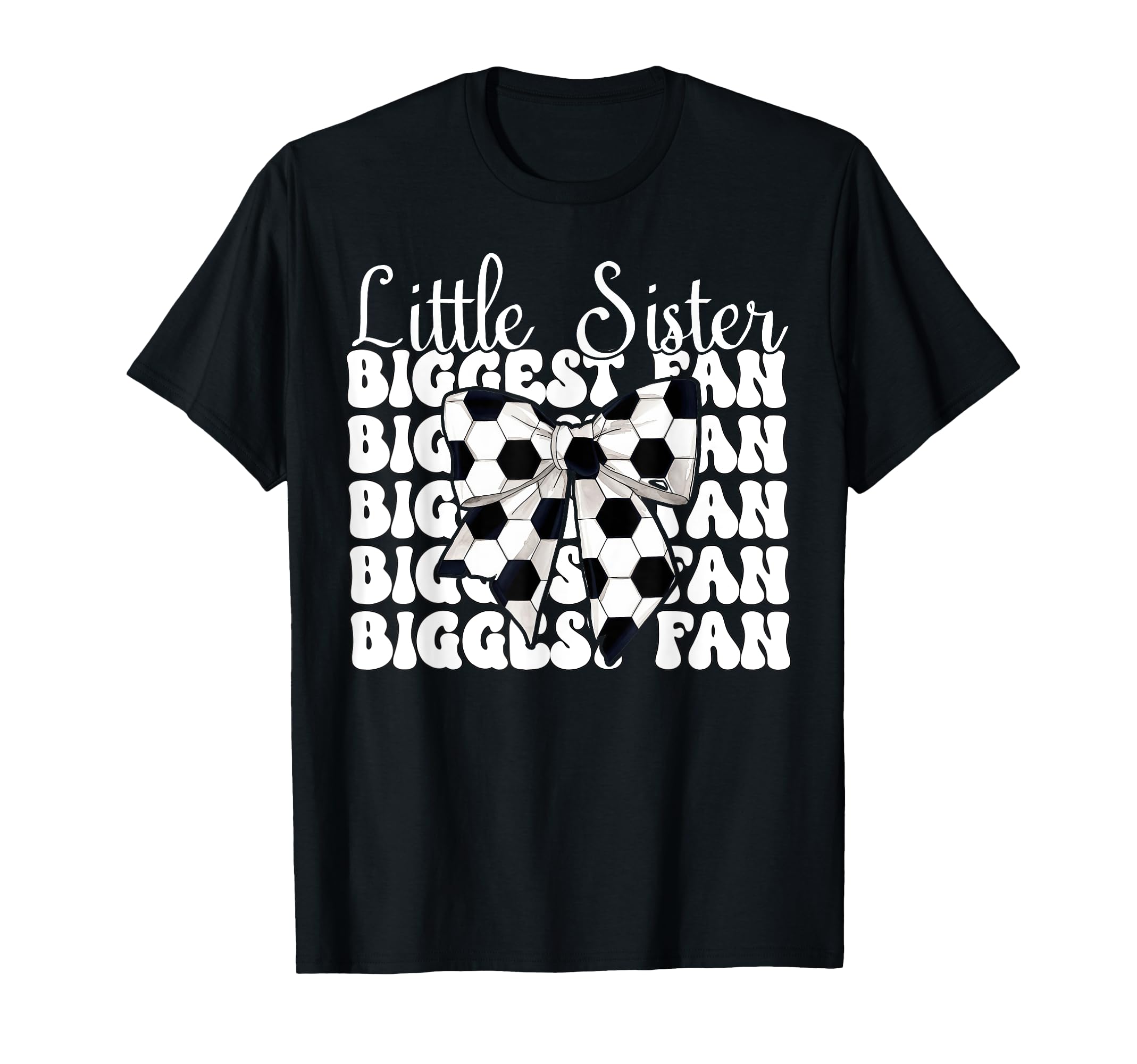 Soccer Sister Coquette Little Sister T-Shirt - Custom Art Print for Adults