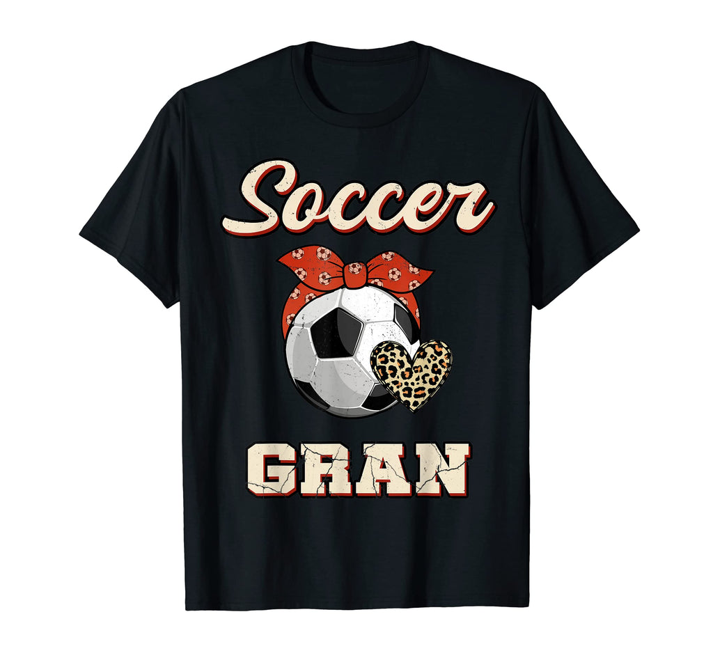 Soccer Gran Bandana Leopard Heart T-Shirt - Aesthetic Graphic for Adults