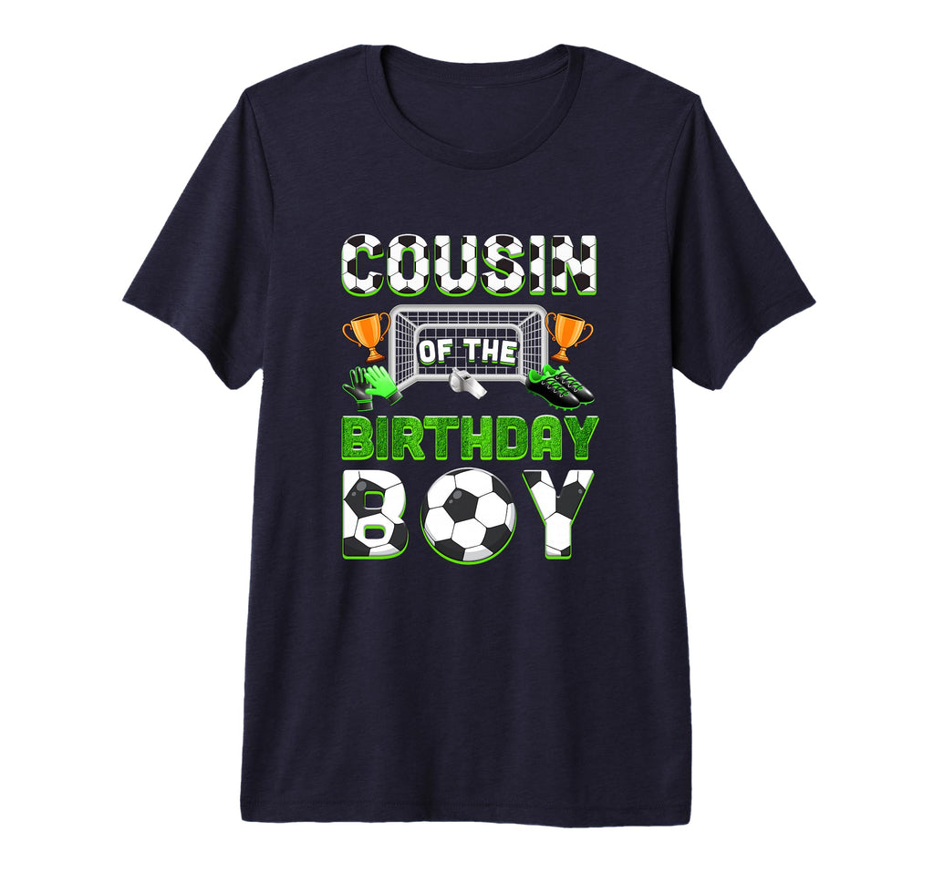 Cousin Birthday Soccer Family Matching T-Shirt - Trendy Graphic Unisex